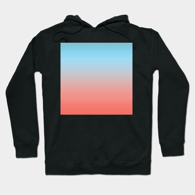 Light blue and pink color gradient Hoodie by SamridhiVerma18